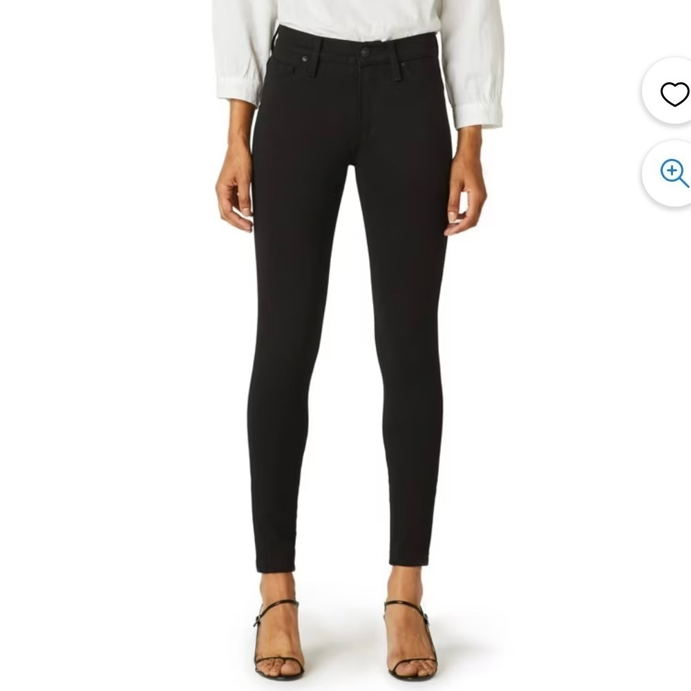 Hudson Nico mid rise super skinny jeans in black